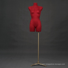 Half body fabric covered female torso mannequin lingerie display mannequin